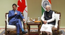 Justin Trudeau and Narendra Modi in a file photo